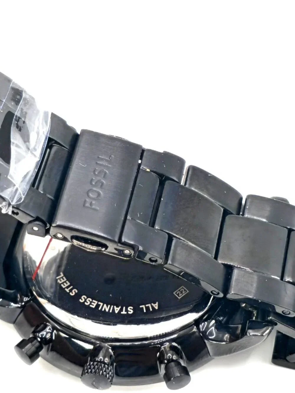 Fossil Neutra FS5525 Men's Black Chronograph Steel Watch 44mm